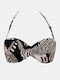 Women's Swimwear Bra Strapless Rock Club Macacao Print Push-up Bikini Regular Fit Lycra Cup B