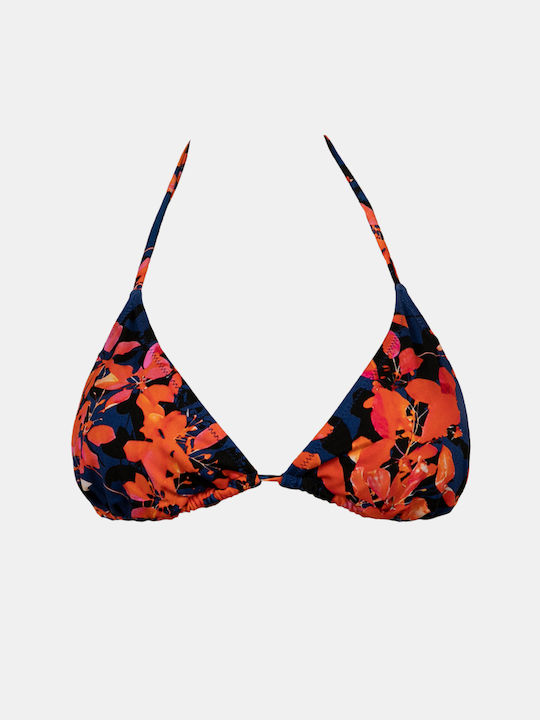 Дамски бански костюми Triangle Rock Club Orchid Print Top Bikini Regular Fit Lycra Swimwear