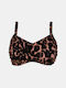 Women's Swimwear Bra Rock Club Big Bust Animal Print Bikini Regular Fit Lycra Cup E