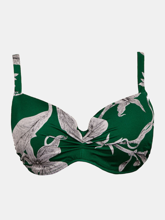 Damen Badeanzug Oberteil Rock Club Lily Print B...
