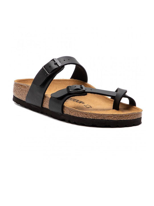 Birkenstock Mayari Women's Flat Sandals Anatomic in Black Color