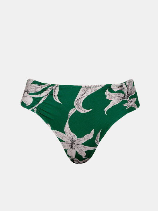 Rock Club Lily Print Bikini Slip Grün