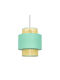 Aca Nisyros Pendant Light Single-Light for Socket E27 Turquoise