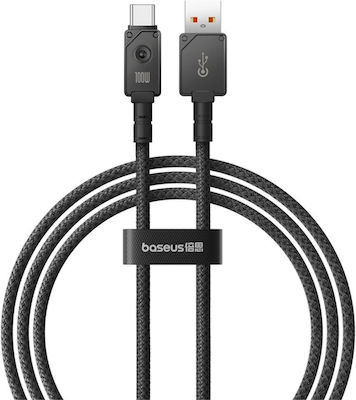 Baseus Unbreakable USB 2.0 Cablu USB-C bărbătesc - USB-A de sex masculin 100W Negru 1m (BG-40426)