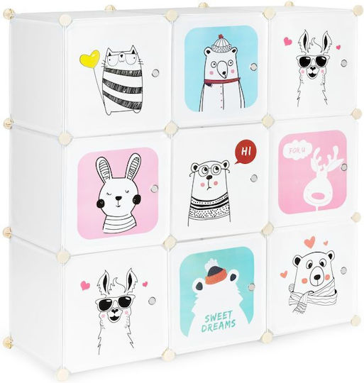 Ecotoys Garderoba pentru copii 9 poziții Animale Ecotoys Garderoba pentru copii 9 poziții Animale