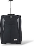 Colorlife Cabin Travel Bag Black-grey with 4 Wheels Height 55cm