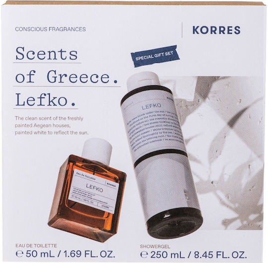Korres Lefko Apă de Toaletă 50ml & Gel de Duș 250ml