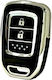 Car Key Cover Case made of with 2 Buttons for Honda in Black Color