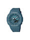 Casio Watch Chronograph Battery with Blue Rubber Strap