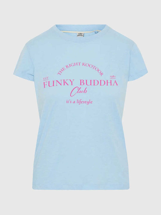 Funky Buddha Damen T-Shirt Blau