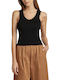 Guess Women's Blouse Sleeveless with V Neckline Black
