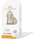 PZX Car Charger 3A with 2 USB Ports and Lightning Cable White Color
