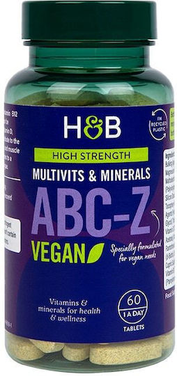 Holland & Barrett High Strength ABC-Z Πολυβιταμίνη για Ενίσχυση του Ανοσοποιητικού, τα Μαλλιά & τα Νύχια 60 ταμπλέτες