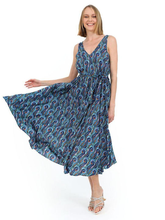 Doca Women's Midi Dress Blue 40420