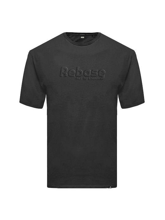 Rebase T-shirt Bărbătesc cu Mânecă Scurtă Black