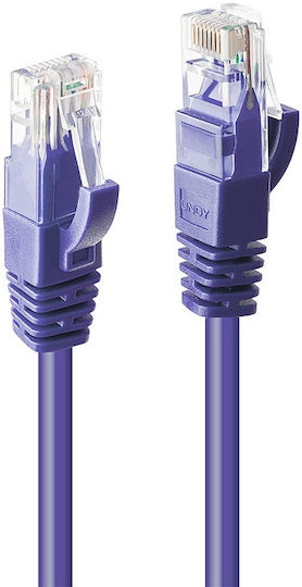Lindy U/UTP Cat.6 (Gigabit) Καλώδιο Δικτύου Ethernet 2m Μωβ