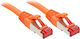 Lindy S/FTP Cat.6 (Gigabit) Καλώδιο Δικτύου Ethernet 1m Πορτοκαλί