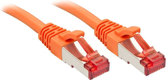 Lindy S/FTP Cat.6 (Gigabit) Καλώδιο Δικτύου Ethernet 1m Πορτοκαλί