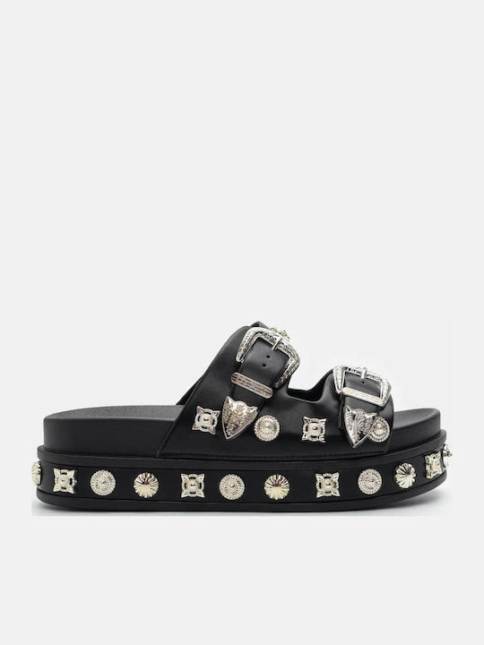 Γυναικεία Σανδάλια Flatforms Μαύρα