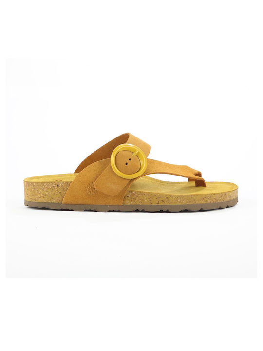 Yokono Leather Women's Sandals Yellow