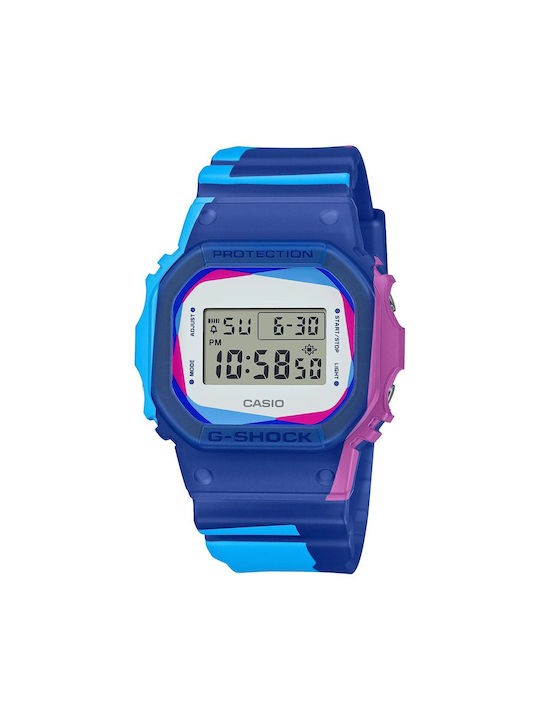 Casio Origin Digital Watch Battery with Blue Rubber Strap