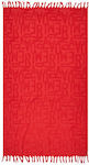 Emporio Armani Beach Towel Cotton Red