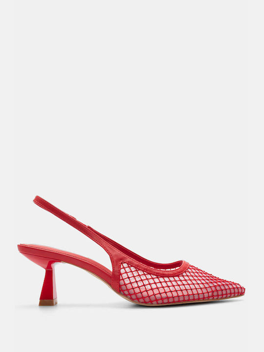 Luigi Pointed Toe Red Medium Heels