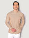 Langärmlig Baumwolle Hemd Beige