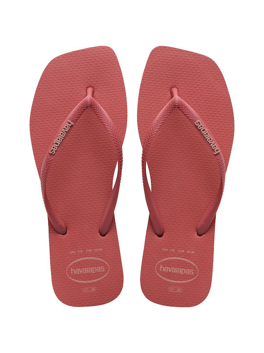 Havaianas Square Logo Pop Σαγιονάρες σε Πορτοκαλί Χρώμα