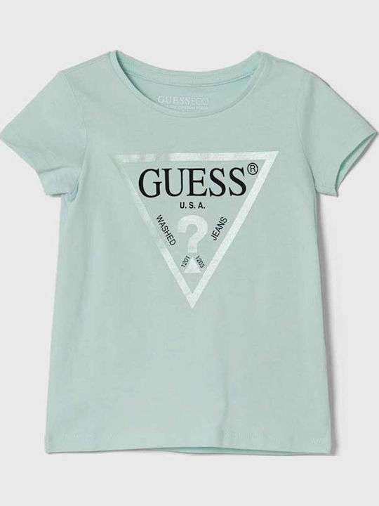 Guess Παιδικό T-shirt Μεντα