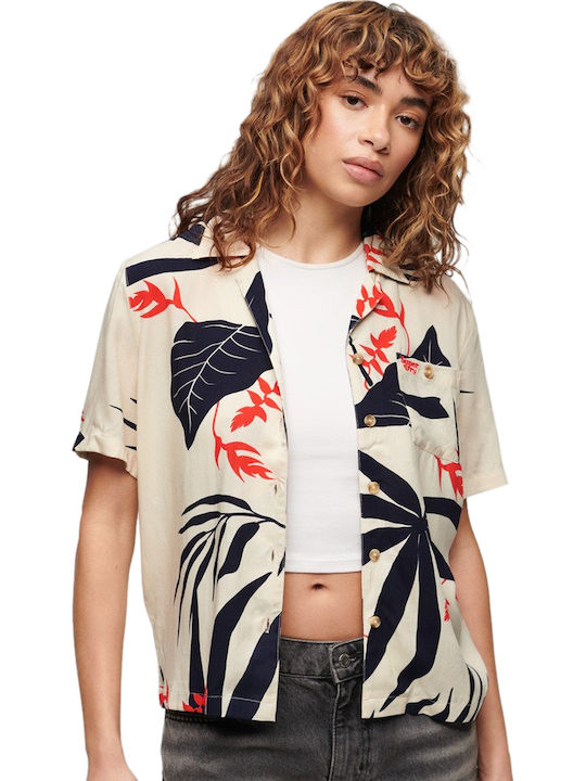 Superdry Beach Resort Shirt Κοντομάνικο Γυναικε...