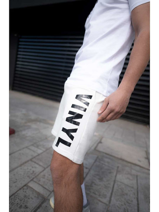 Vinyl Art Clothing Ανδρική Βερμούδα Λευκο