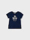 Mayoral Kids Blouse Short Sleeve Dark Blue