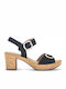 Wildleder Damen Sandalen in Schwarz Farbe