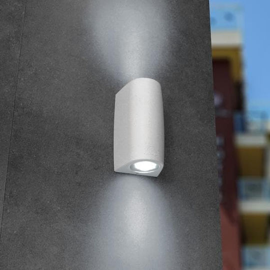 Eurolamp Wall-Mounted Outdoor Spot GU10 IP55 Double Beam 17x3x17cm
