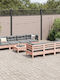 vidaXL Garden & Outdoor Furniture Sets Living Room Set Pieces Grey with Pillows 8 Pieces