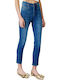 Hoch tailliert Damenjeans in Gerader Linie Blue