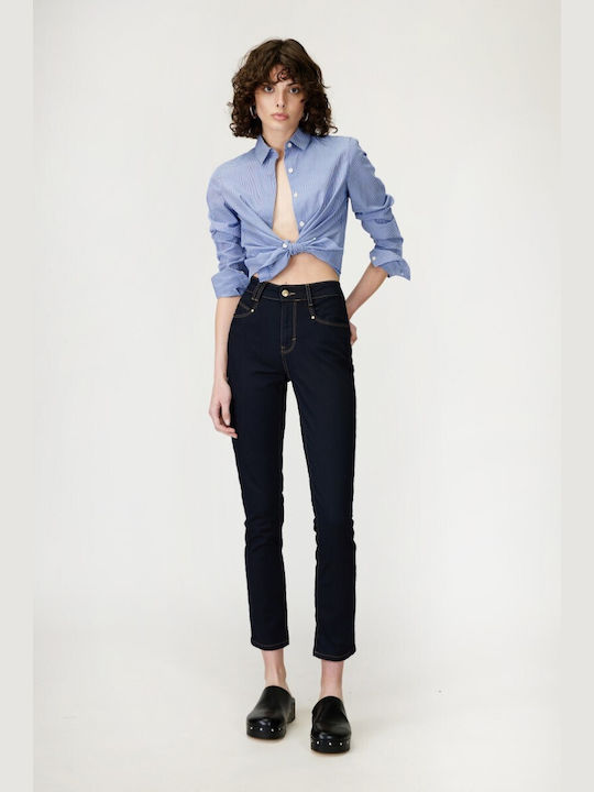 Sarah Lawrence Ψηλόμεσο Γυναικείο Jean Παντελόνι σε Skinny Εφαρμογή Navy Blue