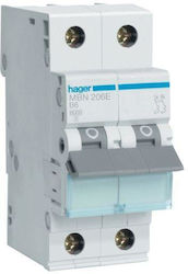 Hager Automatic Circuit Breaker 25A Double-pole MCN225E