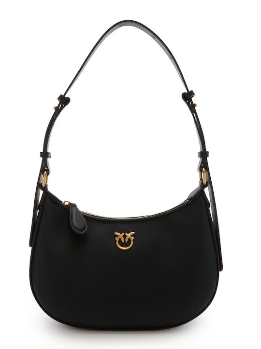 Pinko Half Moon Leather Women's Bag Shoulder Black