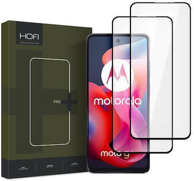Hofi Pro+ 0.3mm Full Face Tempered Glass 2pcs Black (Motorola Moto G24, G24 Power, G04)
