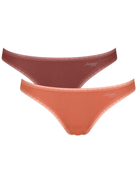 Sloggi Go Mini Βαμβακερά Femei Brazilia 2Pack c...