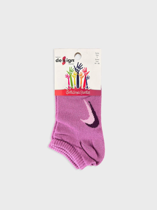 Design Socks Kinderstrümpfe Knöchelsocken Lila