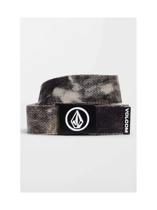 Volcom Men's Fabric Webbing Belt Wide Belt Gray