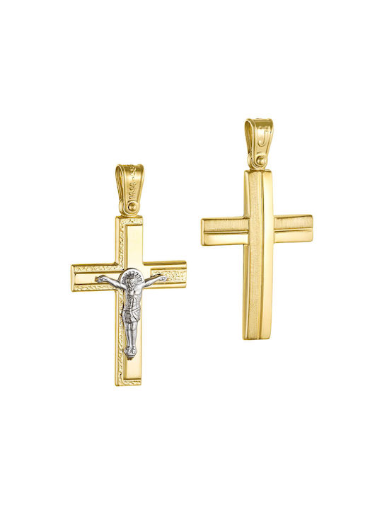 Herren Gold Kreuz 14K