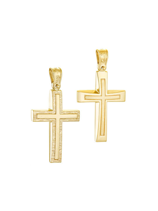 Herren Gold Kreuz 14K