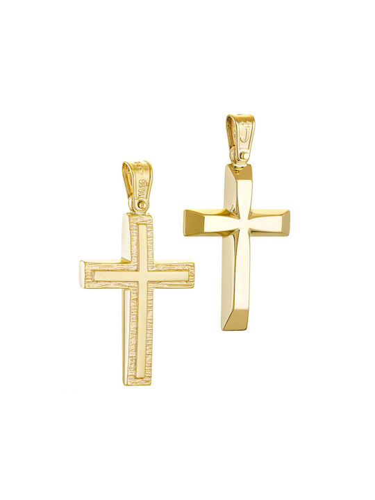 Herren Gold Kreuz 14K