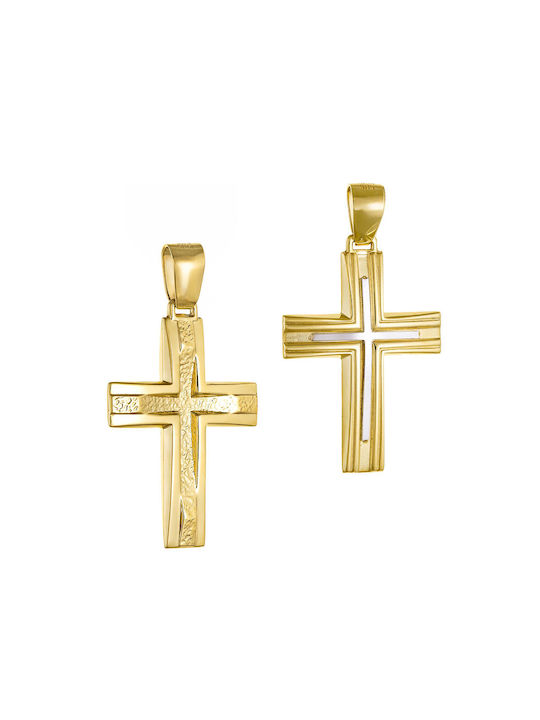 Herren Gold Kreuz 14K