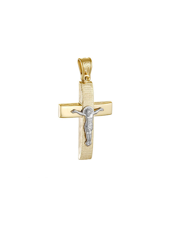 Herren Gold Kreuz 14K