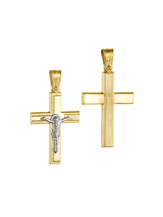 Herren Gold Kreuz 14K